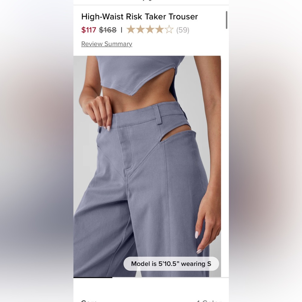 Alo Yoga high waist risk taker trousers